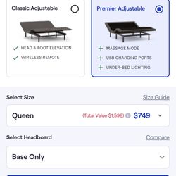 BRAND NEW NECTAR QUEEN PREMIUM ADJUSTABLE BASE