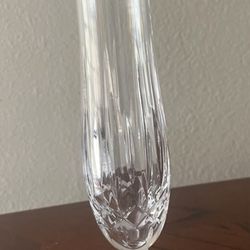 ATLANTIS for BLOCK Hand Blown & Cut FATIMA Pattern Full Lead Crystal Bud Vase 8"