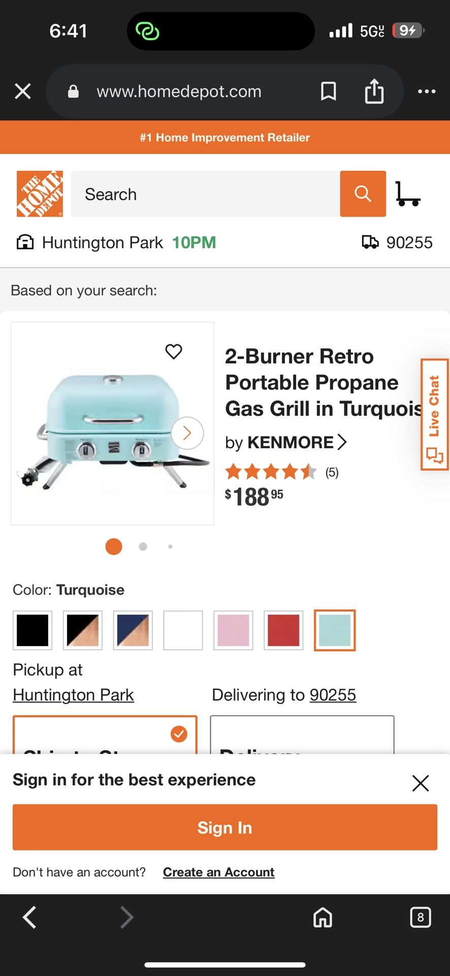 Kenmore 2 Burner Aluminum Grill