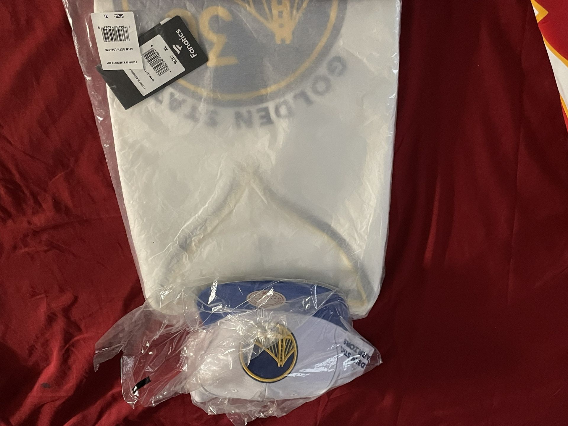 Fanatics Golden State Warriors Jersey + Mitchell An Ness Hat