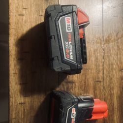 MILWAUKEE   5.0 AH BATTERY 🔋 M18 XC5.0  $$$75.(  #1)M12  XC 4.0 AH. 12V $$45