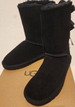 Ugg Boots Size 8 Women Bailey Bow New Black