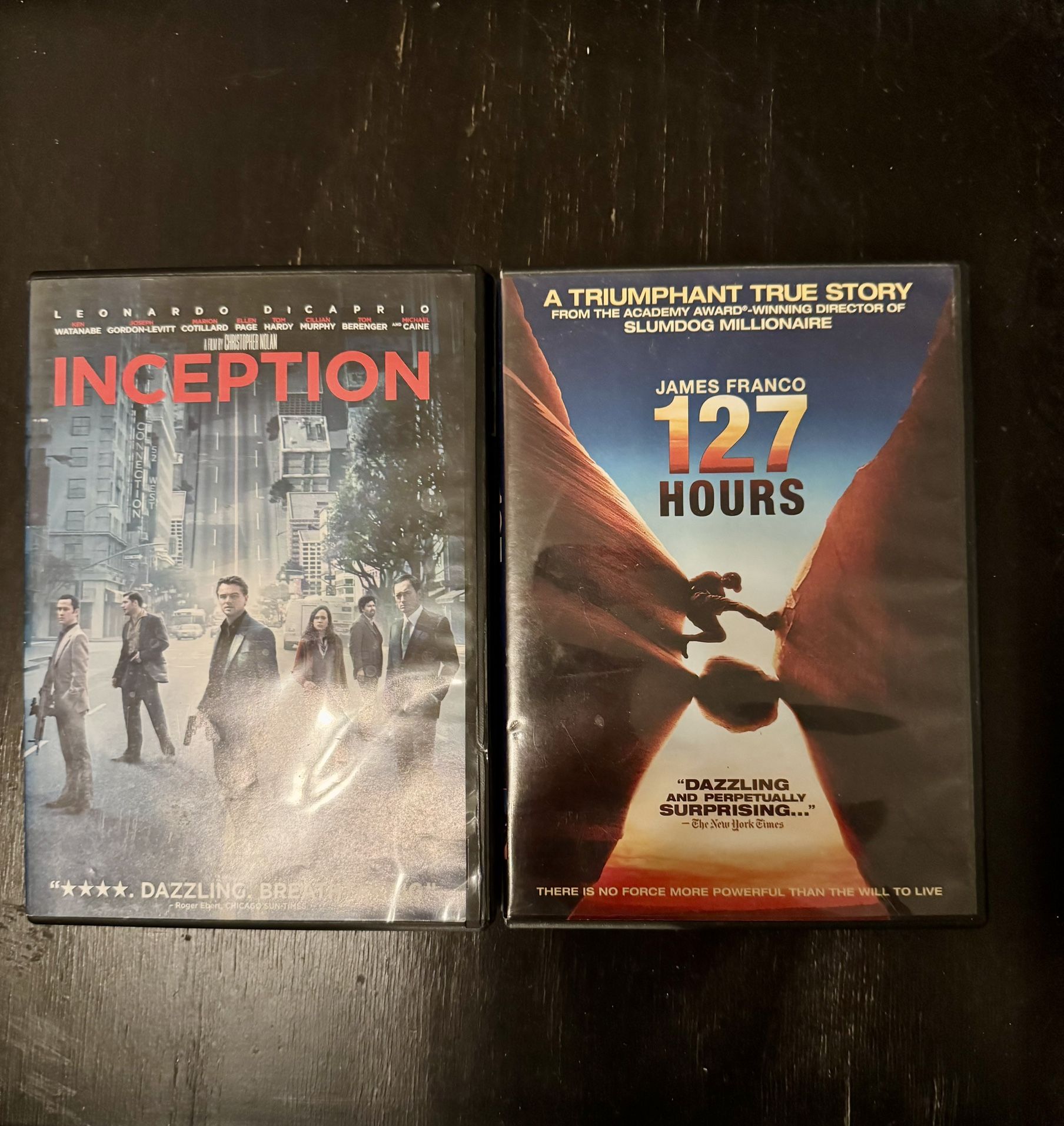 DVDs - Inception & 127 Hours