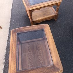 Real Wood End Tables- Will Split