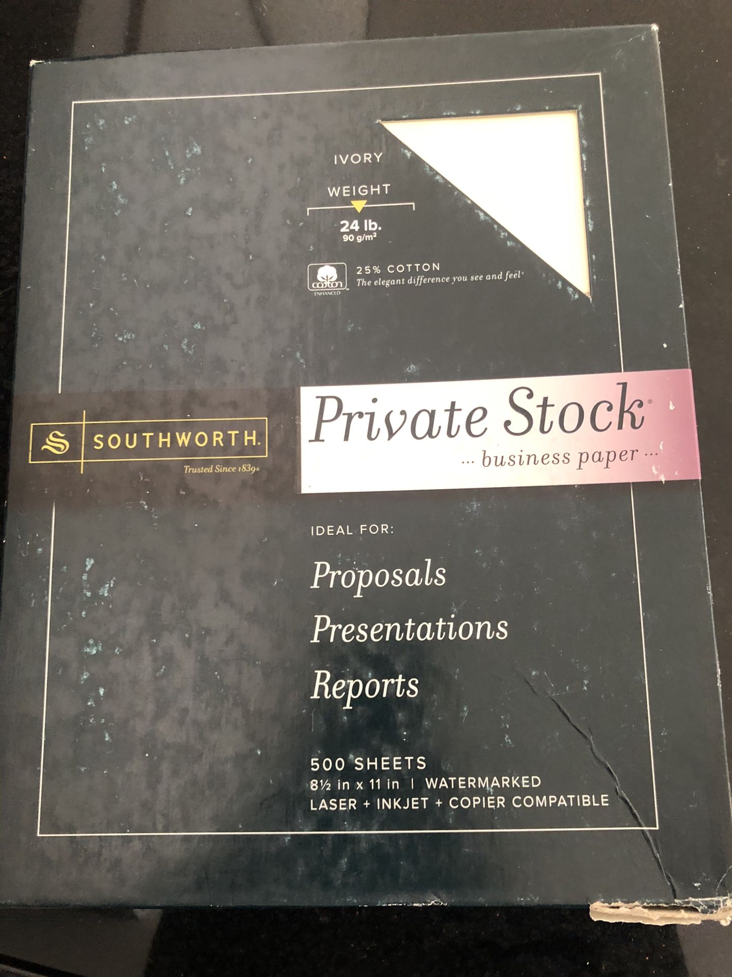 Private stock business paper