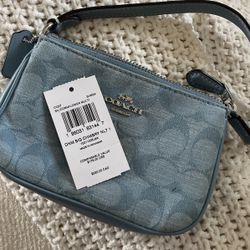 Mini Denim Coach Bag