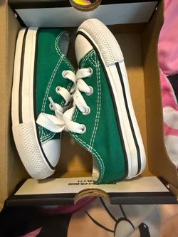 Little kids 6c green converse