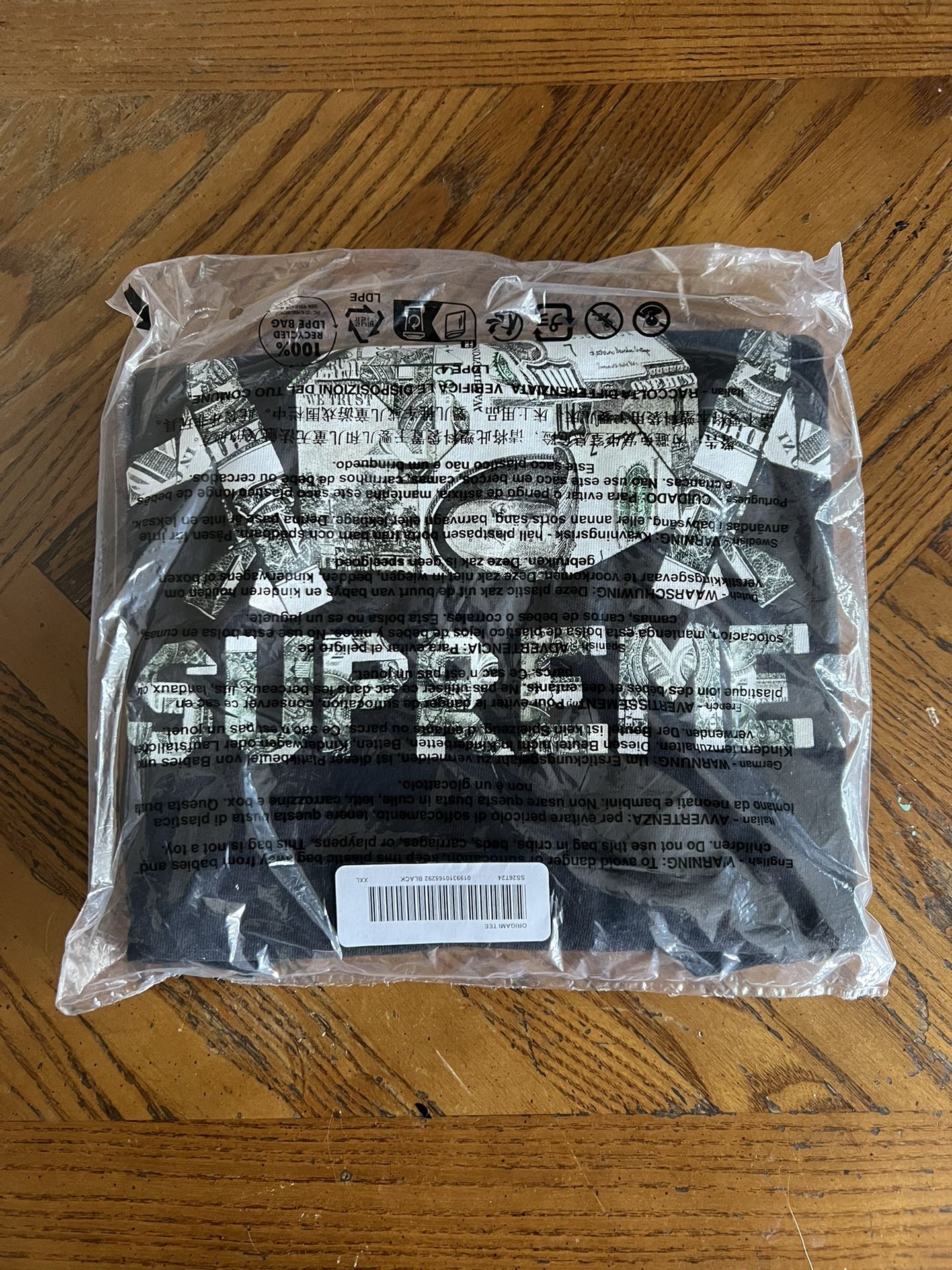 Supreme Origami Tee Black Size XXL