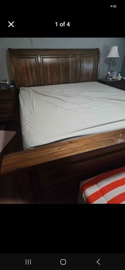 California king Size Wooden Sleigh Bed Frame