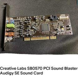 Creative Labs SB0570 PCI Sound Blaster Audigy SE Sound Card.
