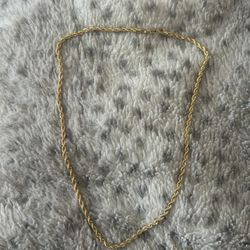 40$ 18inch 14k Gold Rope Chain 