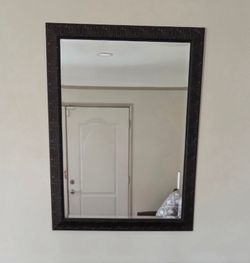 Wood frame mirror