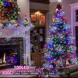 Starburst Firefly Cascade — 100-LED Firework Fairy Lights