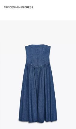 BRAND NEW: Zara TRF DENIM MIDI DRESS