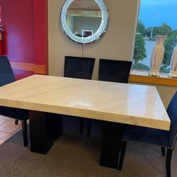 Finland Blue 7-Piece Dining Set /Dining table and Chairs 