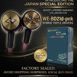 AVIOT x Pierre Nakano WE-BD21d-pnk Wireless Earbuds - Brand New/Sealed