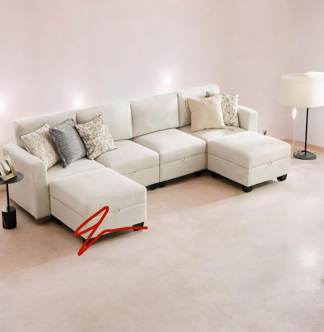 New! Super Comfy Sofa Sectional With Plenty Of Storage !! REG$1199! SALE$649!