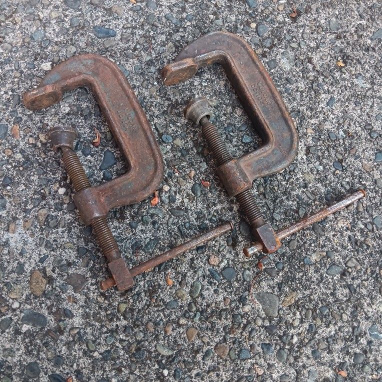 Valcan 4in Hevey Duty C Clamps Clamp (2) Many Other Tools. For Pick Up Fremont Seattle. No Low Ball Offers Please. No Trades. Yes It's Available 
