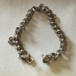 Vintage JB Silver Charm Bracelet