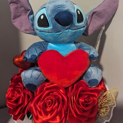 Disney  Stitch Ribbon Rose Bouquet 
