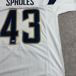 Darren Sproles Signed Autograph Custom Jersey - Beckett Coa - LA Chargers