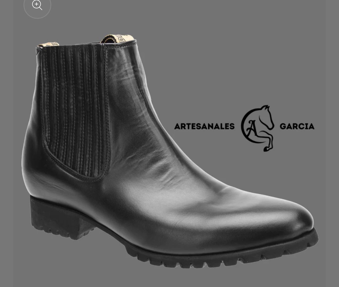 Botin Charro Tractor Negro WD 731 