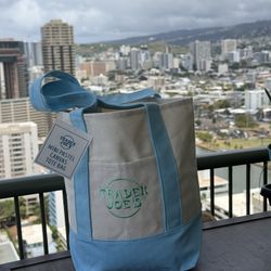Trader Joes Mini Pastel Tote Bag