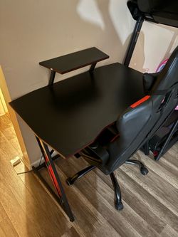 Gaming table black/red