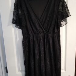 Black Lace Dress Plus Size