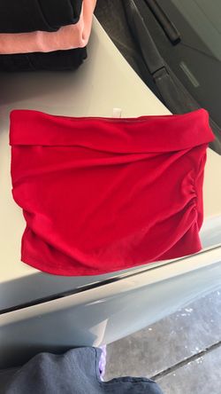 Red tube top