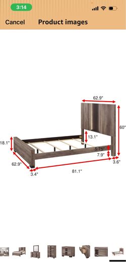 Queen LED bedframe/headboard
