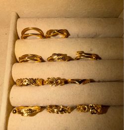 11-Piece Gold Tone Adjustable Toe Ring Set – Brand New – Boho Beach Summer Jewelry