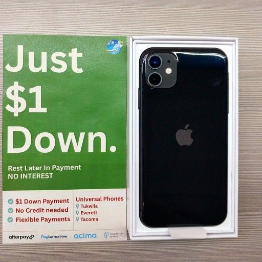 Apple IPhone 12 64gb  Unlocked, FREE Smartwach/ Headphones. Pay $1 Today Rest in payments. NO CREDIT NEEDED FINANCING