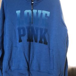 Love Pink Quarter Zip Sweatshirt 
