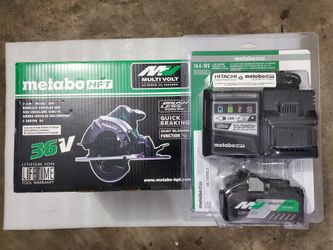New Metabo HPT(Hitachi) 36v Cordless Circular Saw With Battery & Charger