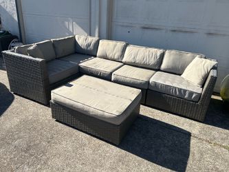 Wicker Patio Set in Good Shape but Needs New Cushion Covers