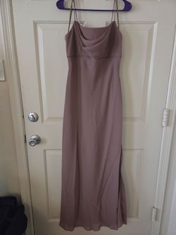 Michelangelo Mauve Formal/Bridesmaid Dress – Size 6, Matching Wrap