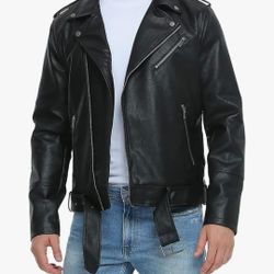 Leather Jackets for Men, Faux Bomber Jacket 