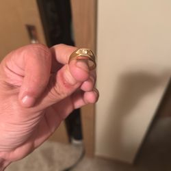 Male 14k Gold And Diamond Wedding Rinv