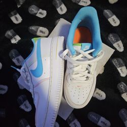 Rainbow trim airforce 1's