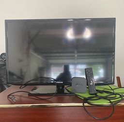 Samsung Flat Screen TV with Apple TV Box