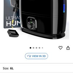 6L Humidifiers for Bedroom, Quiet 50HR Runtime Top Fill Supersized Cool Mist  Large Room Indoor, Whole House  Brand New  Still in box  Only pickup