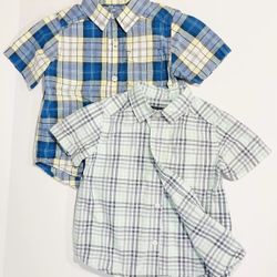 The Children’s Place Lot of 2 Boys 2T Short Sleeve Button Down Shirt SMOKE FREE!