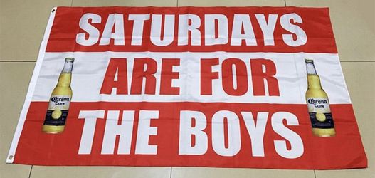3' x 5' Saturdays Are For The Boys Corona Extra Beer Flag/Banner