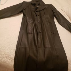 Women's  Long Body Leather Coat. Beverly Leather Co
