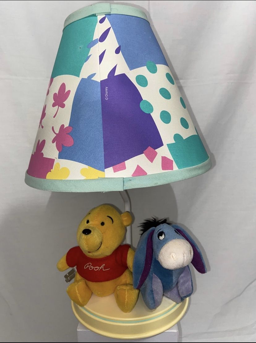 Disney Winnie the Pooh and Eeyore Desk / Night Stand Lamp Dolly Inc Vintage