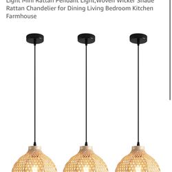 Boho Rattan Pendant Island Lights
