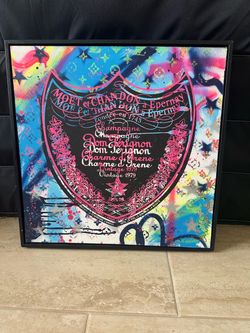 Framed Dom Pérignon Pop Art Canvas