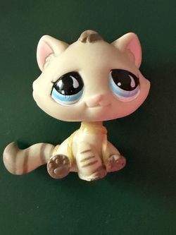 LPS 2006 littlest pet shop toy cat kitty striped alley cat