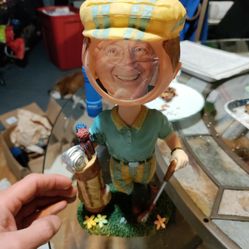 Melannco Golf Guy Bobblehead Picture Frame Face Photo 